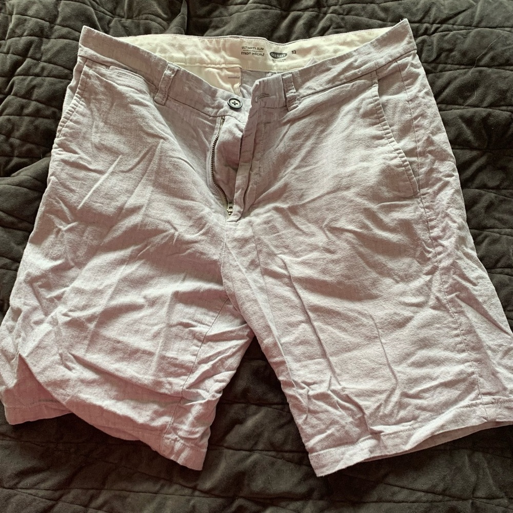 Men’s chino linen blend shorts